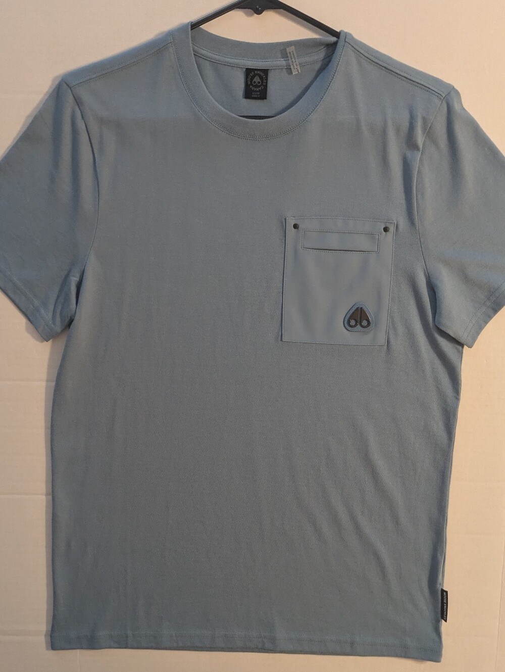 Moose Knuckles Light Blue Short Sleeve Pocket Tee